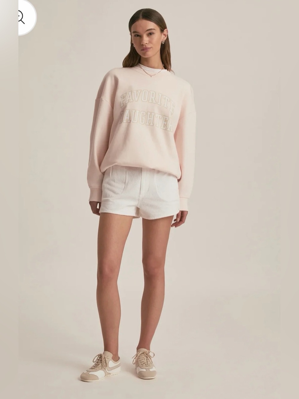 Favorite Daughter Collegiate Sweatshirt in
Light Pink Sz XL - Picture 6 of 10